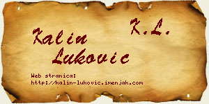 Kalin Luković vizit kartica